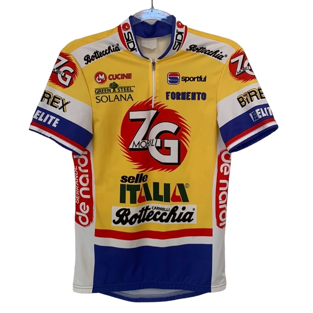 ZG Mobili • RARE Bottecchia Gruppo Carnielli Cycling Shirt • Sz M🇮🇹